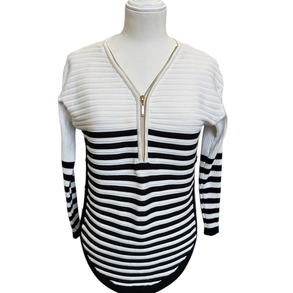 Stella Morgan stripe zip jumper