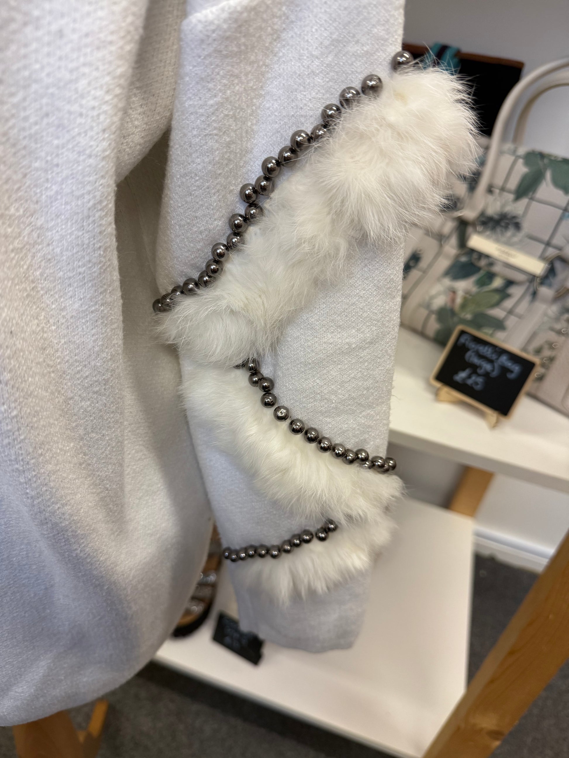 Layers fur detail sleeve jumper