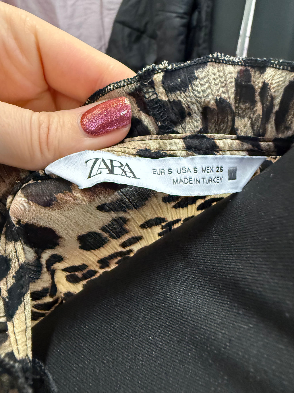 Zara leopard print frill detail mini dress