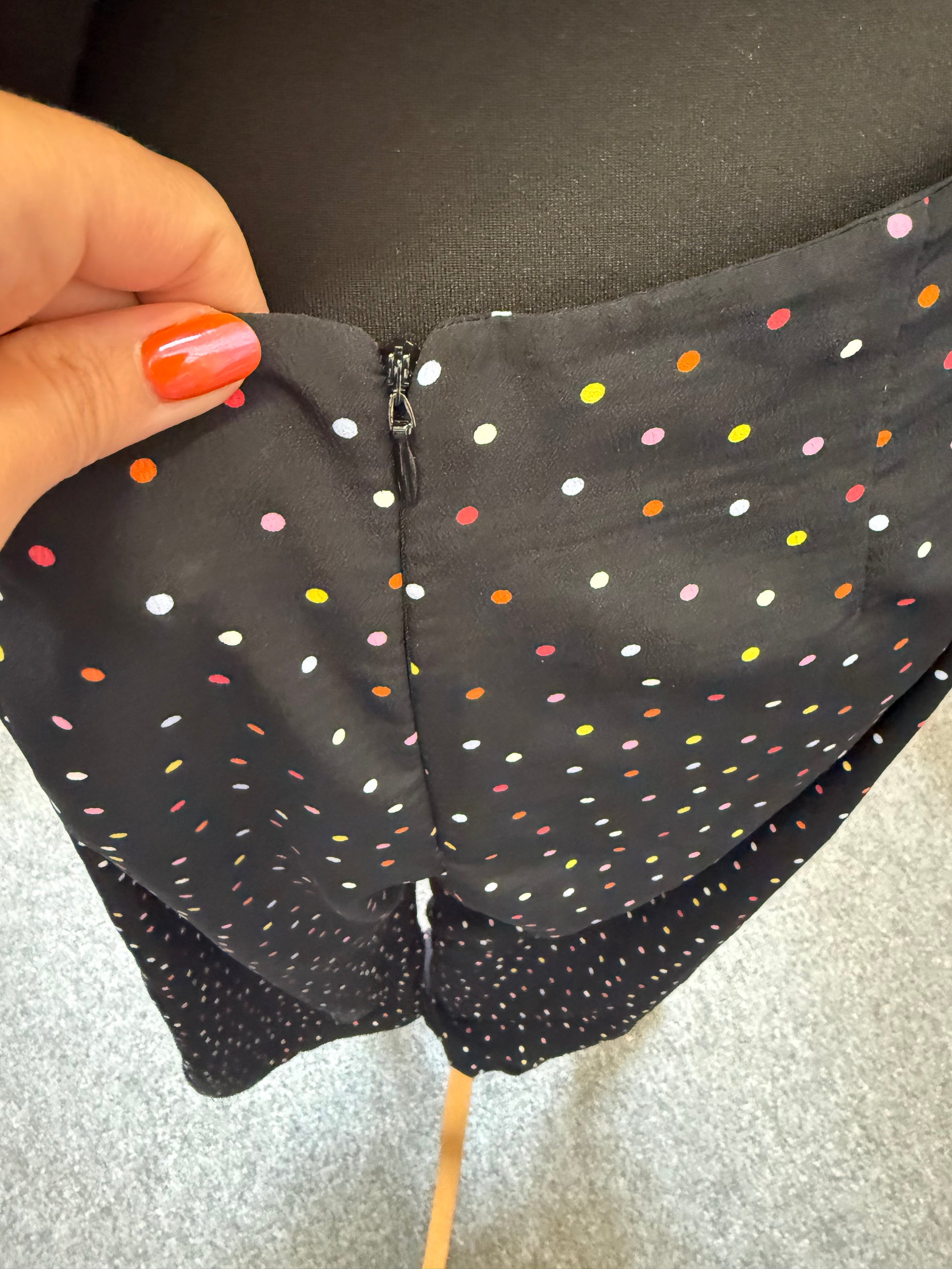 Topshop spot tie back wide leg crop jumpsuit