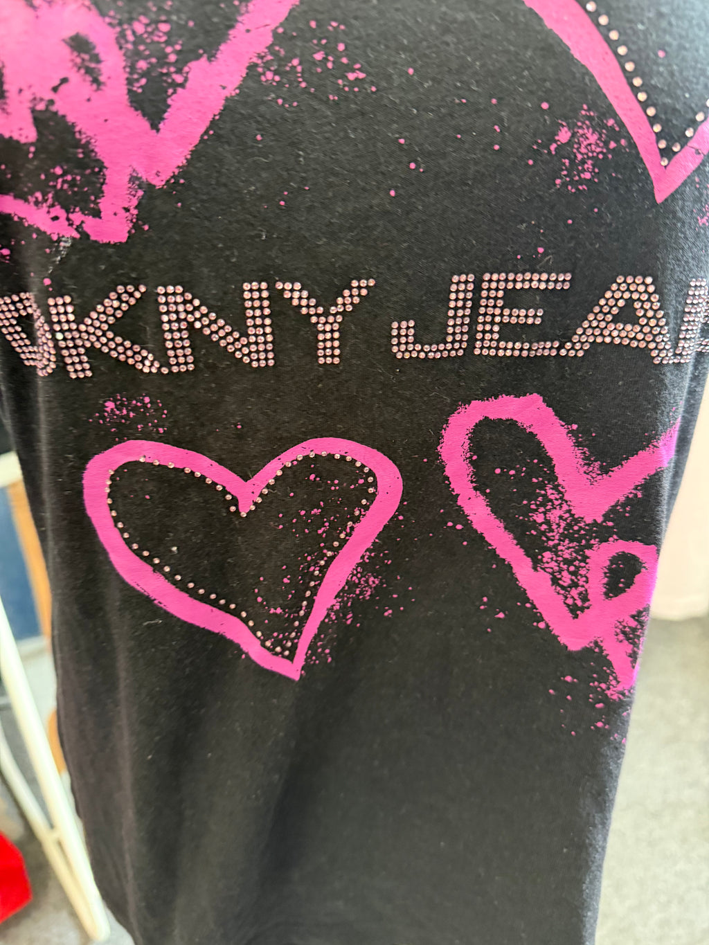 DKNY logo diamanté t-shirt