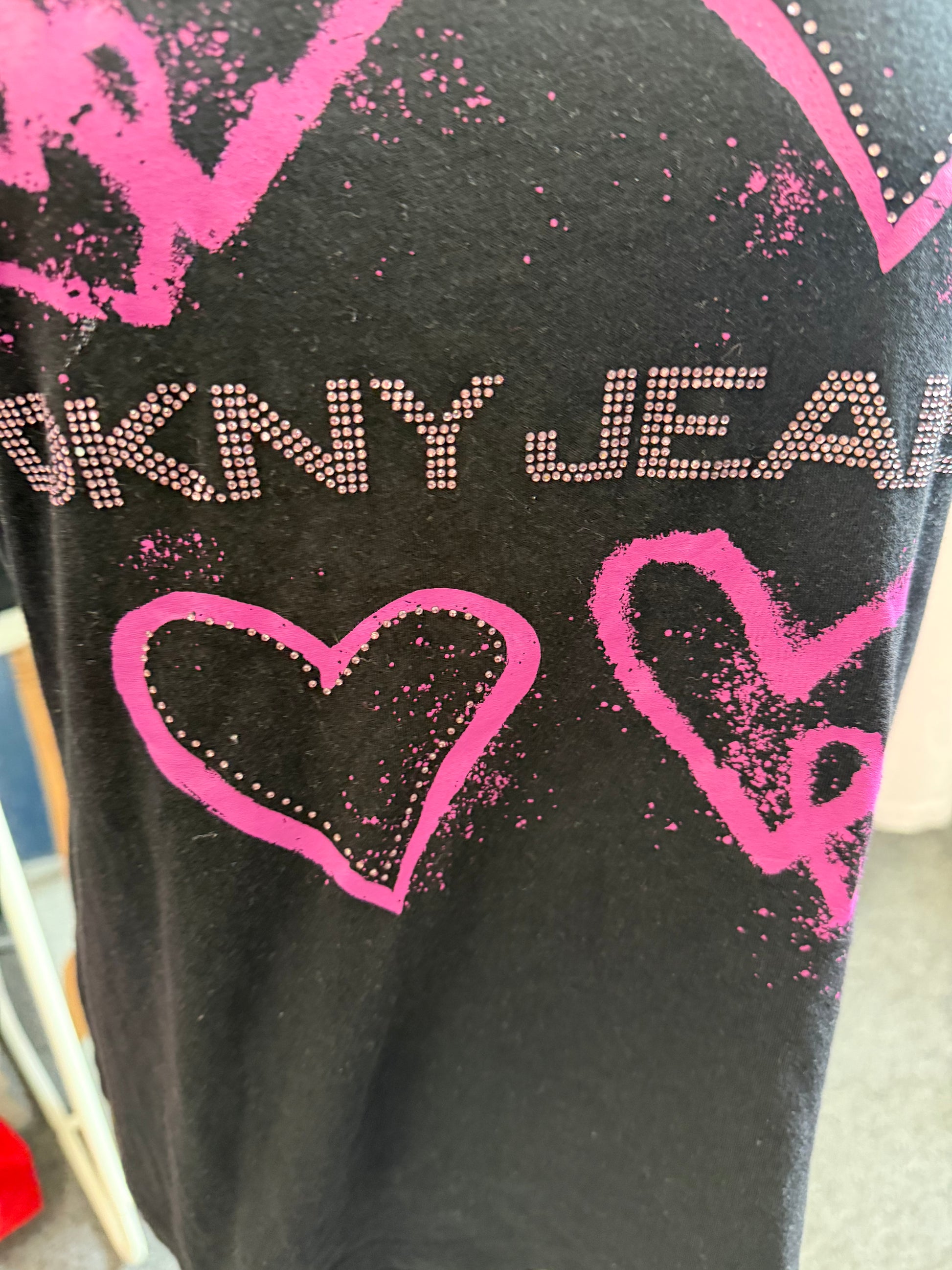DKNY logo diamanté t-shirt