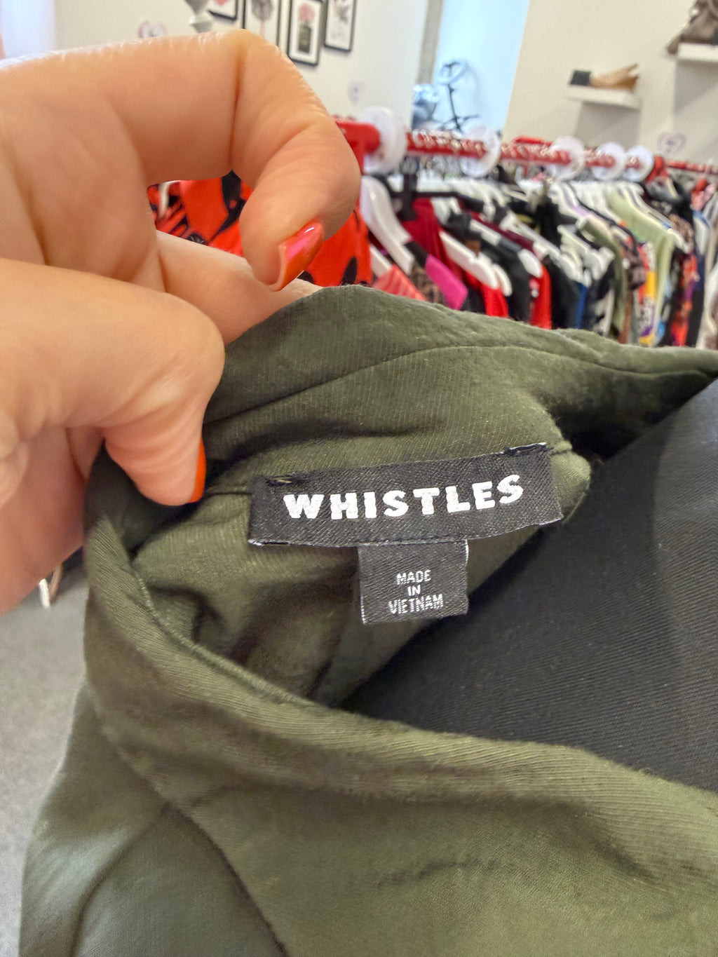 Whistles khaki oversize dress with pockets