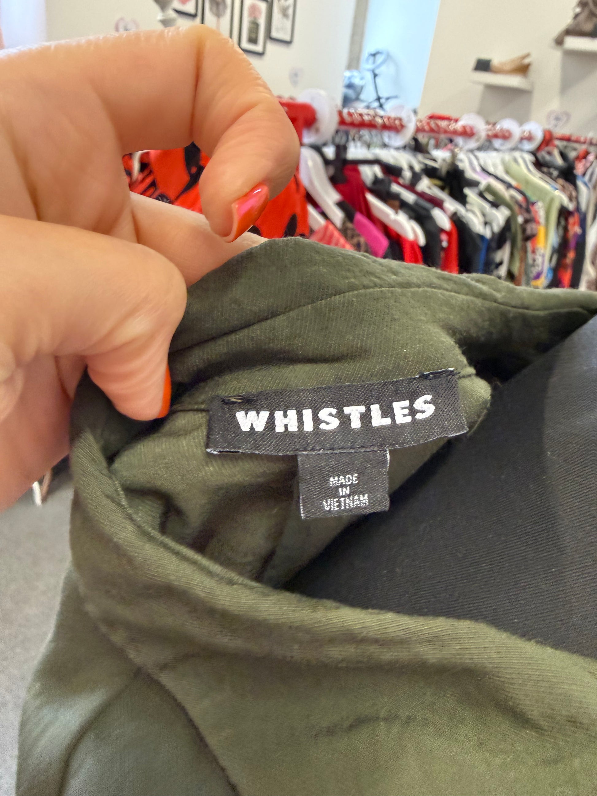 Whistles khaki oversize dress with pockets
