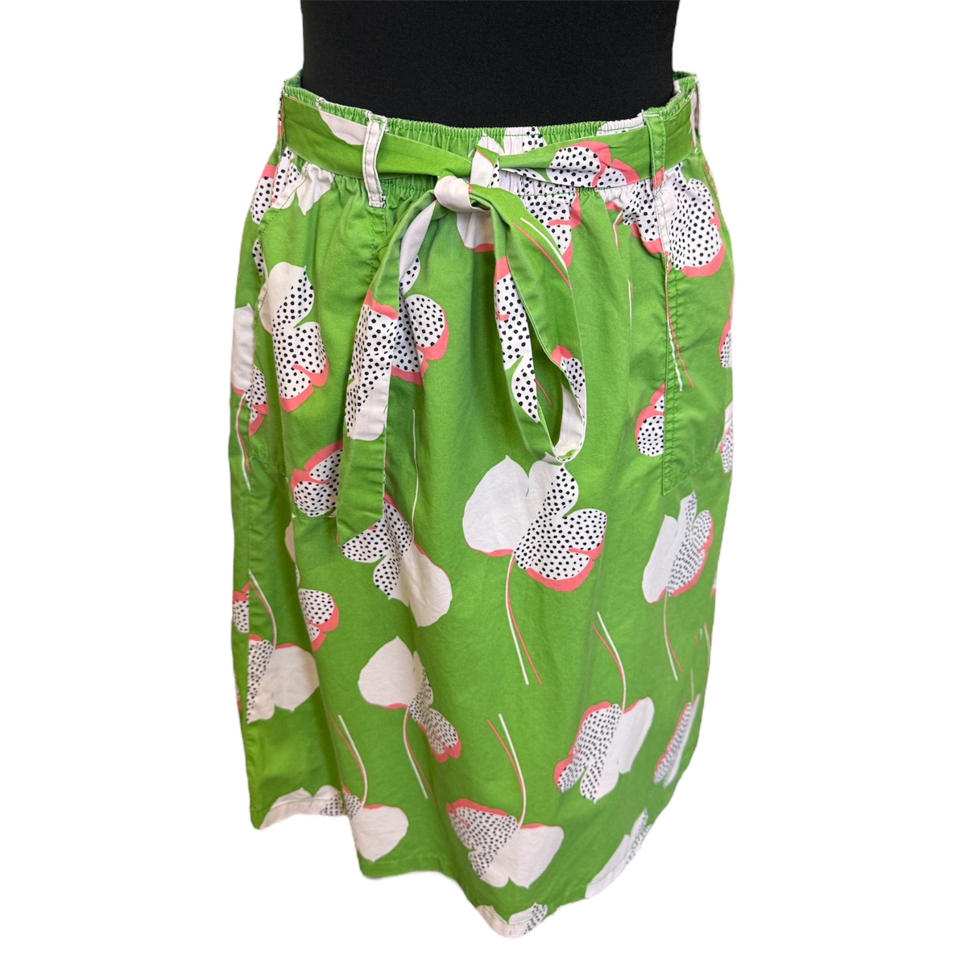 White Stuff bold belted knee length skirt