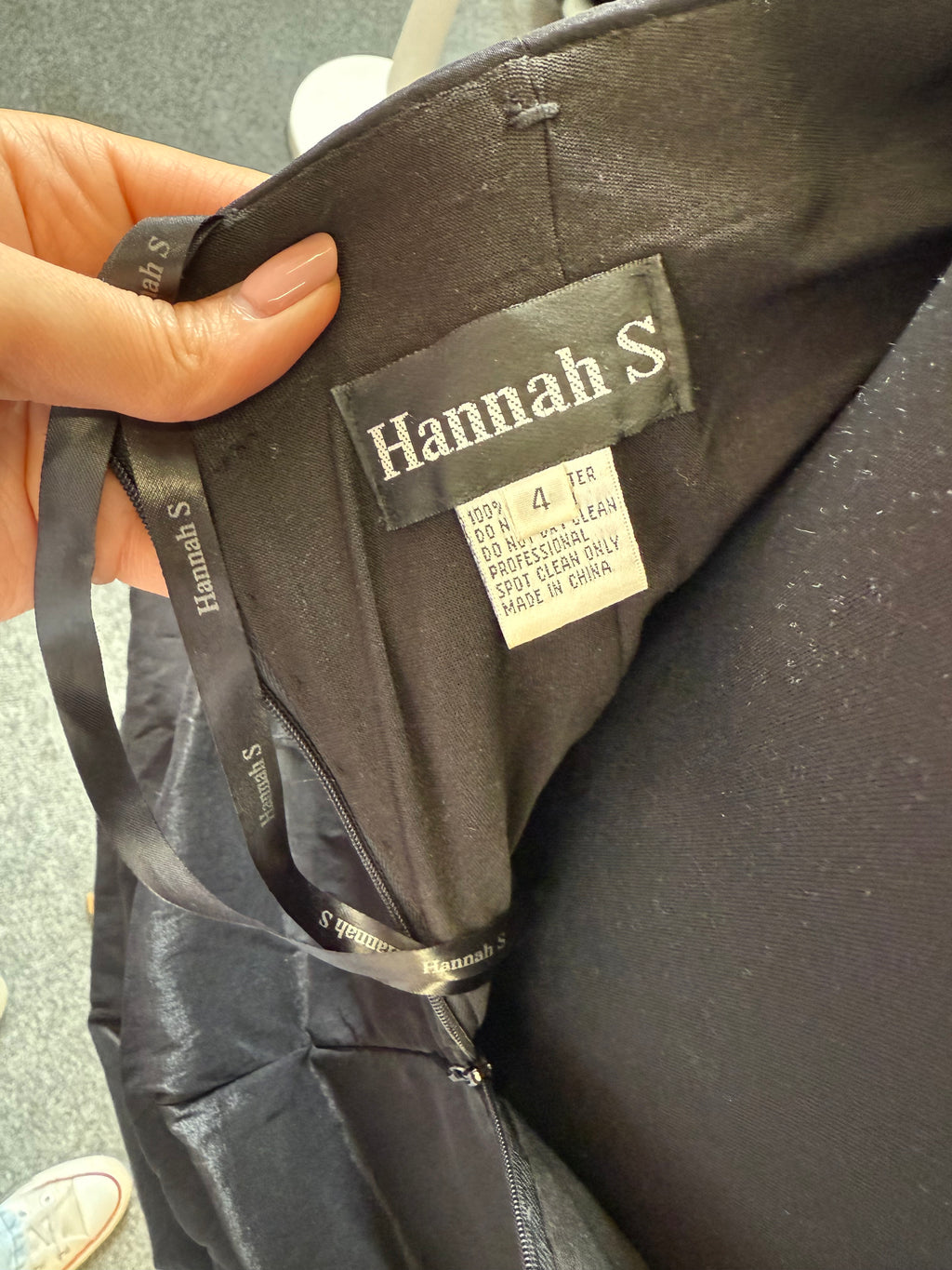 Hannah S strapless ruffle mini dress