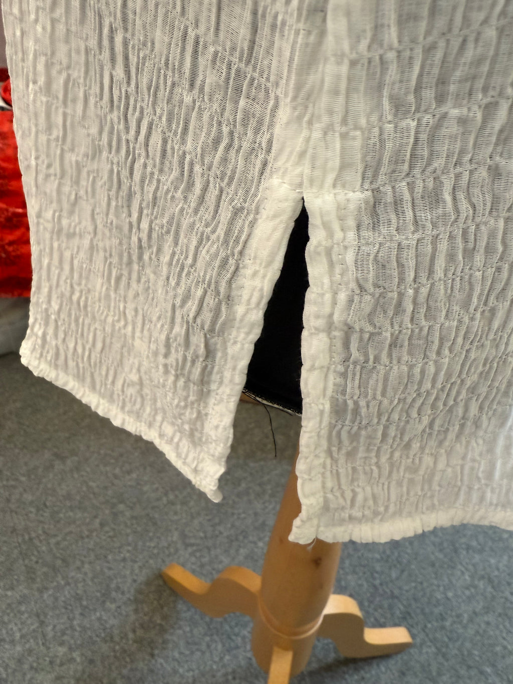 Berska oversize white crinkle blouse