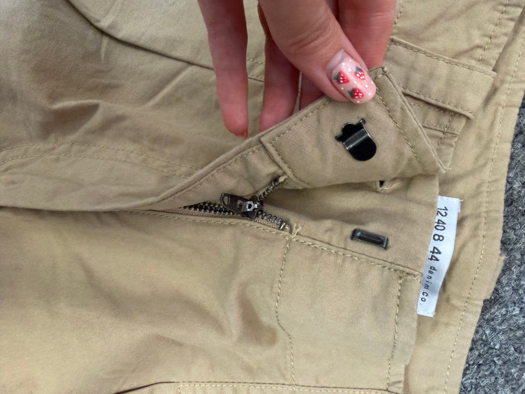 Primark beige wide leg cargo style trousers