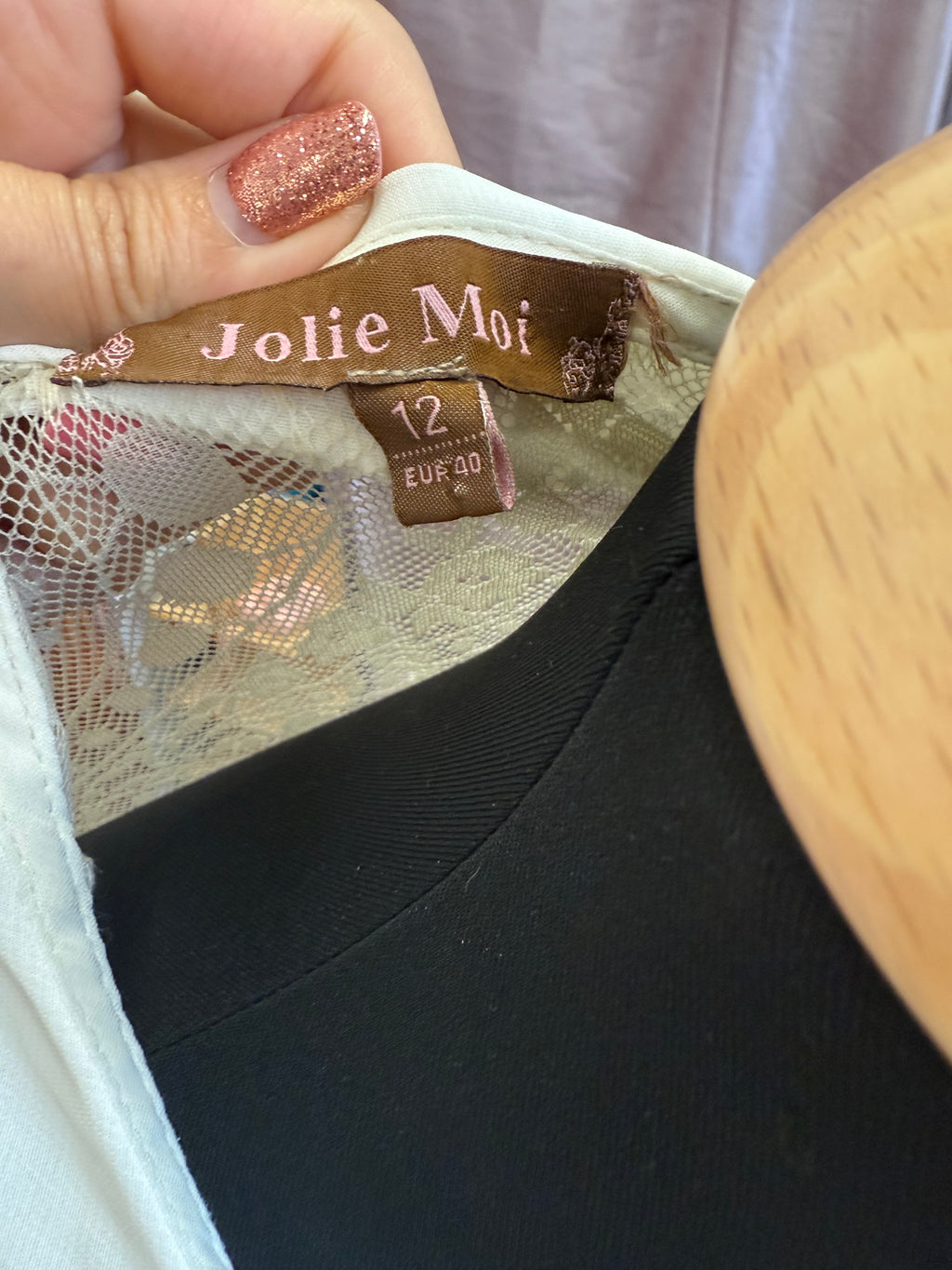 Jolie Moi vintage style collared lace dress