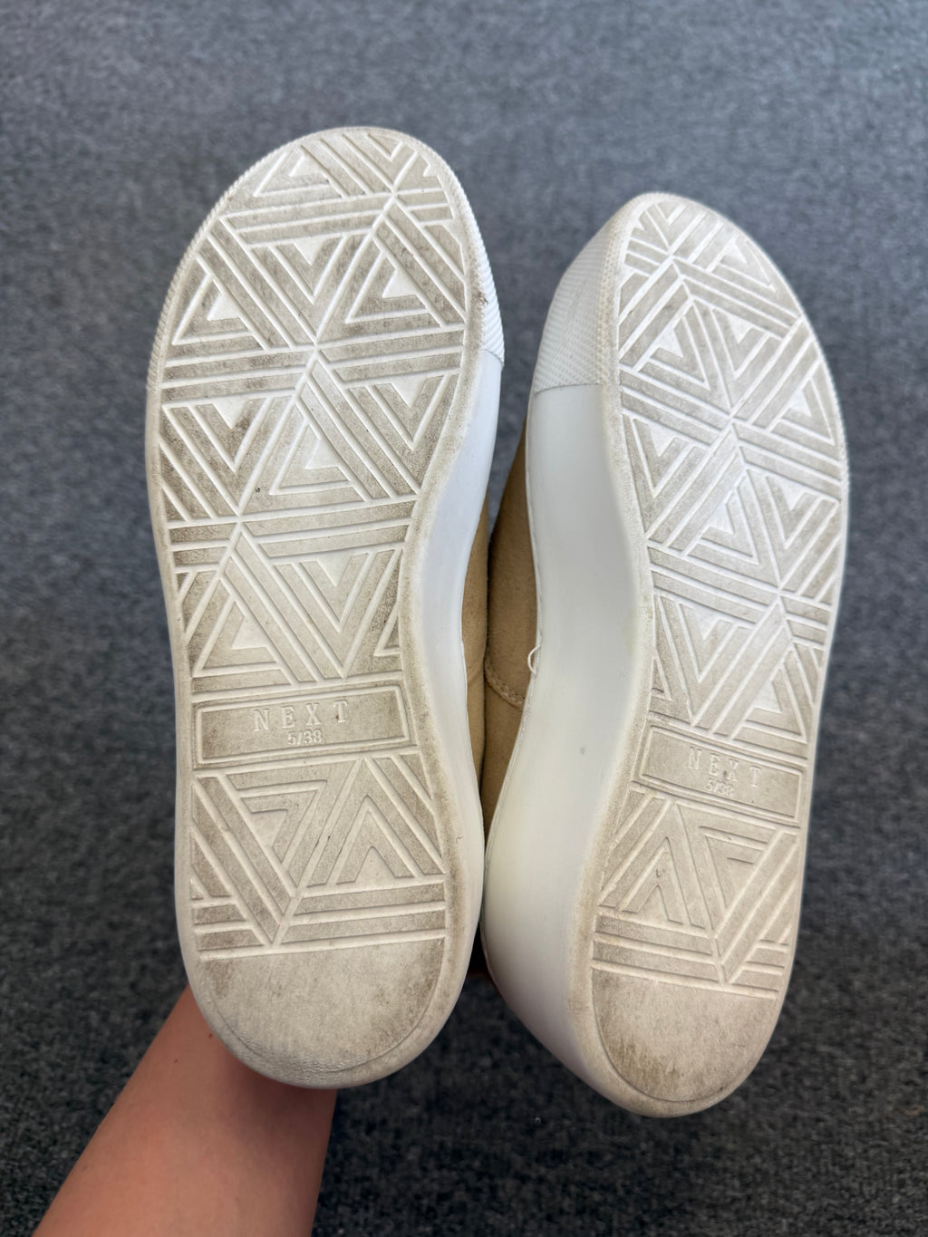 Next beige suede platform shoes
