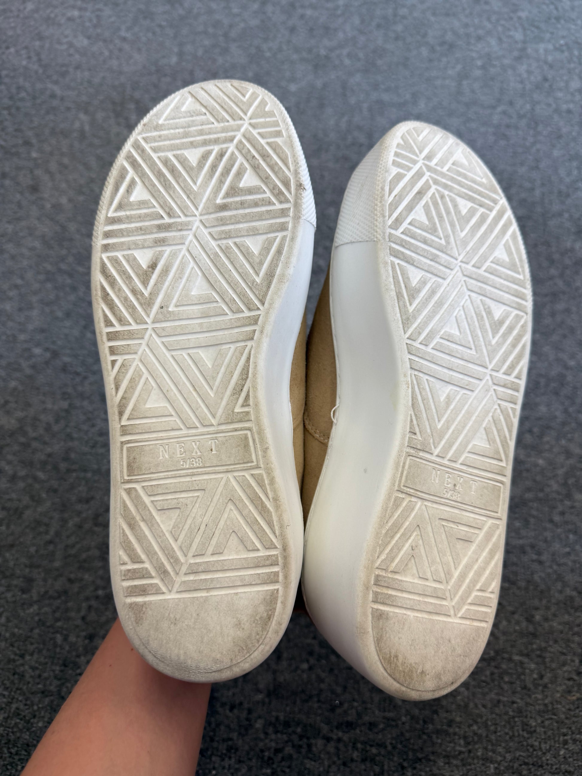 Next beige suede platform shoes