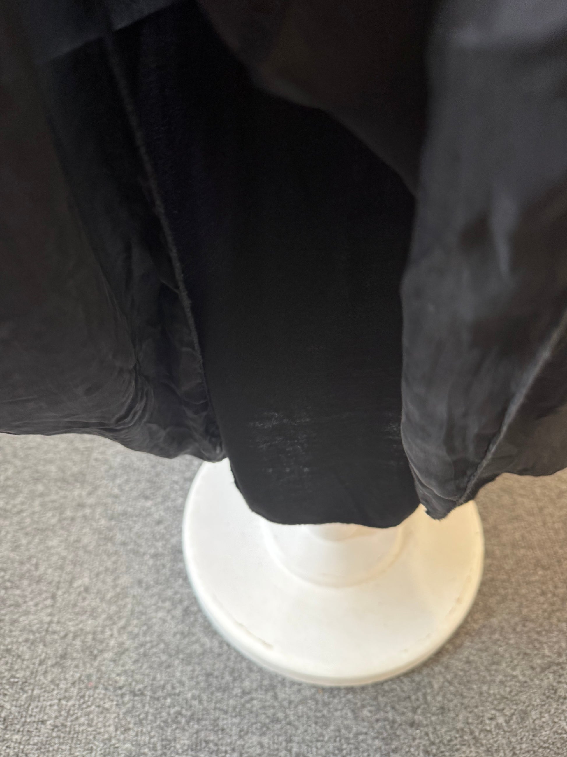 Black high waist black lined maxi skirt