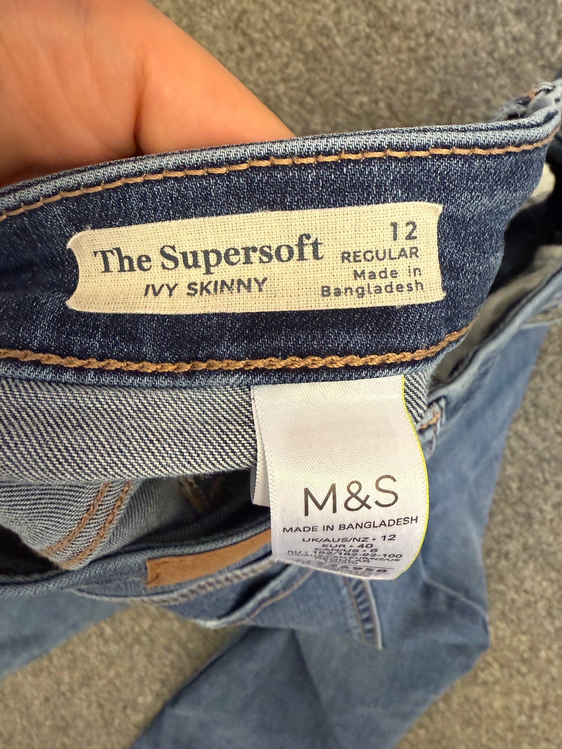 M&S The Supersoft Ivy Skinny frayed bottom jeans