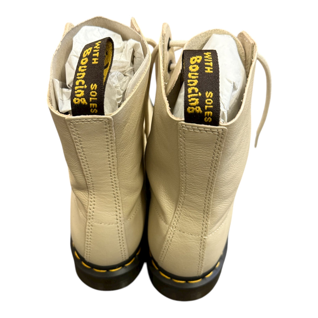 Dr Martens cream soft leather boots