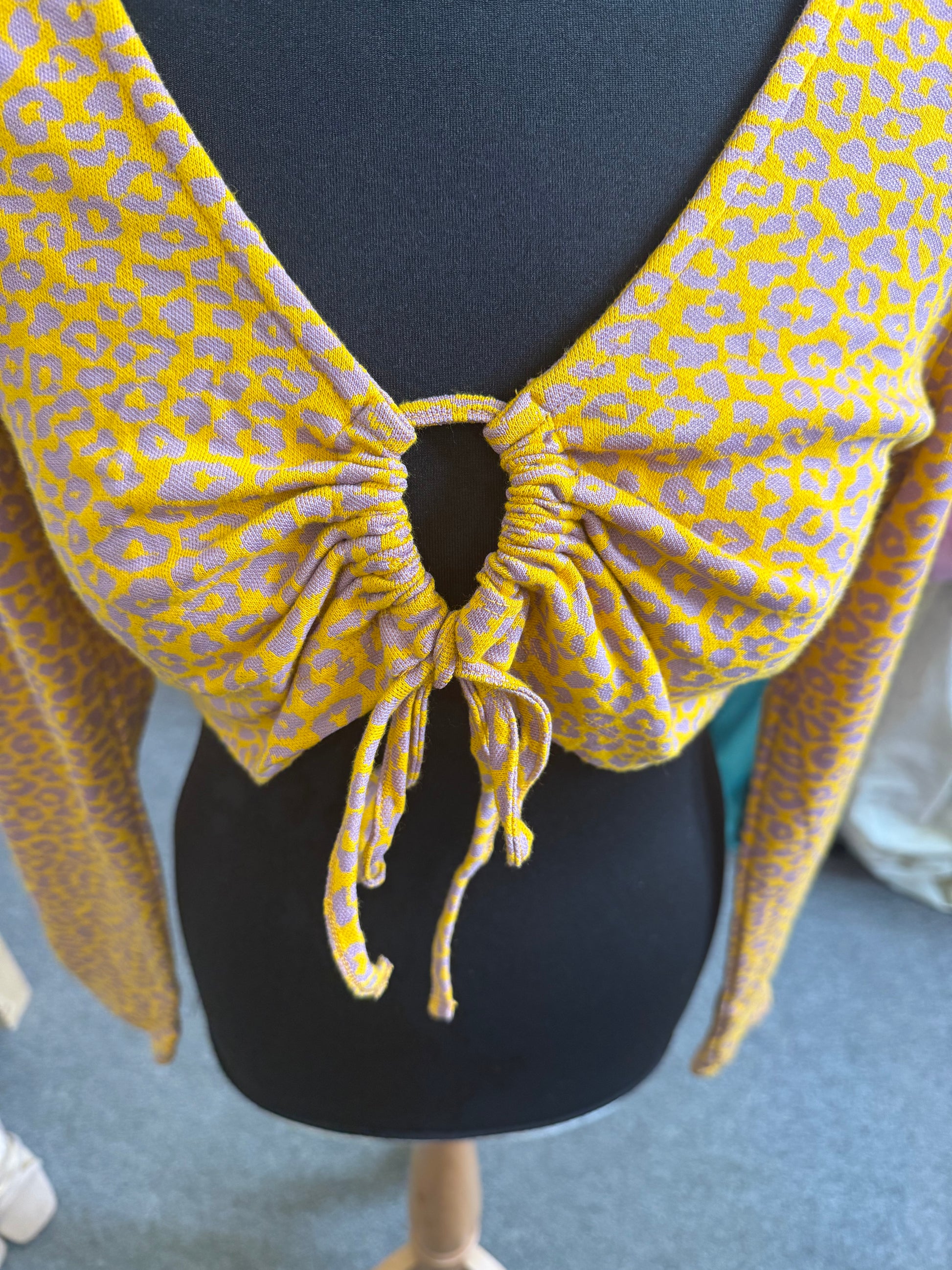 George crop animal print top