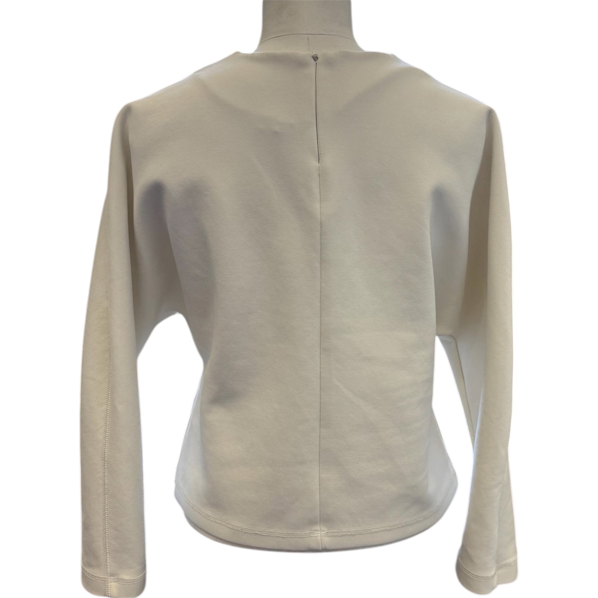 Jaeger off white round neck structured top
