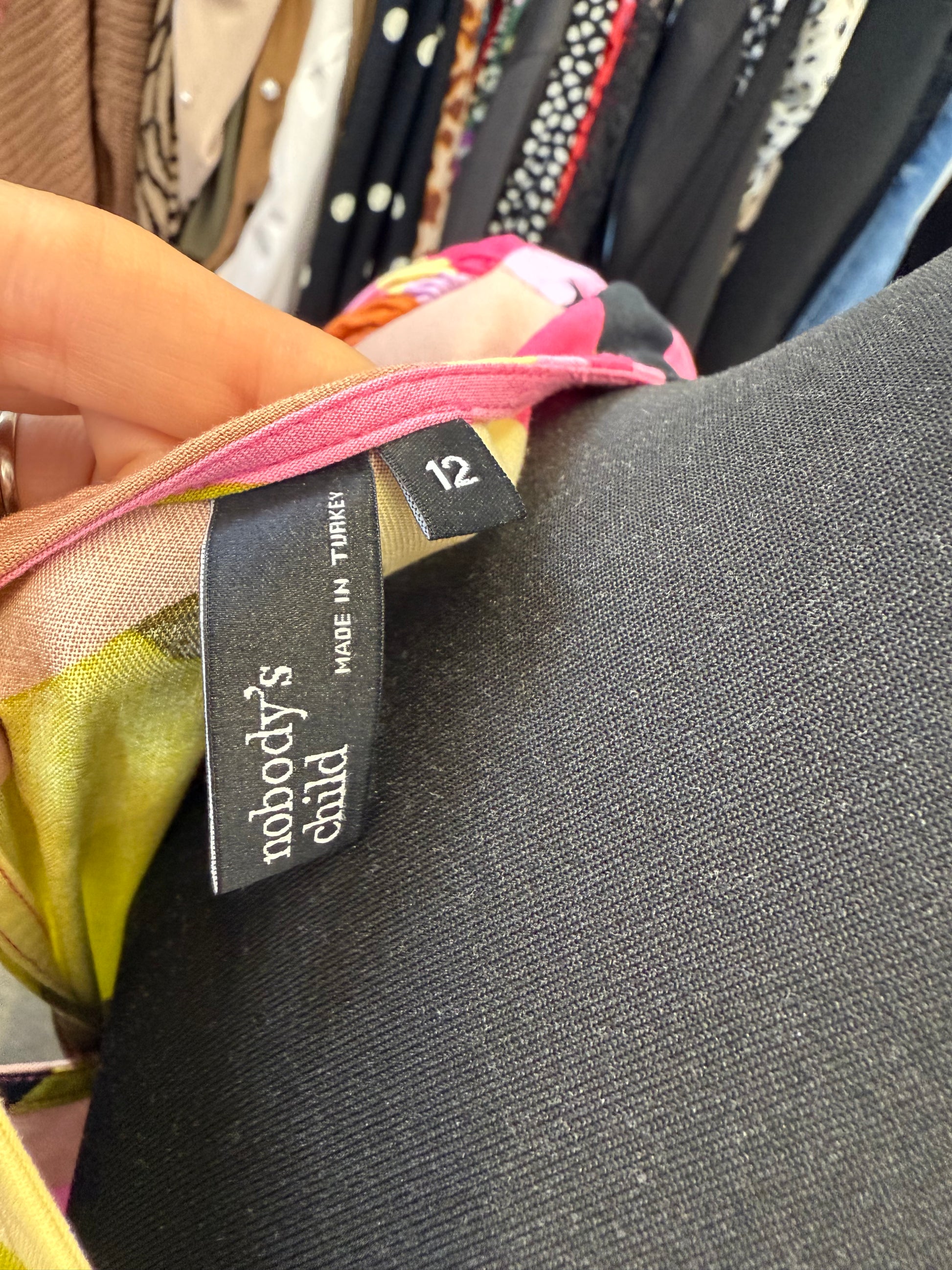 Nobody’s Child multicolour pattern long sleeved midi dress