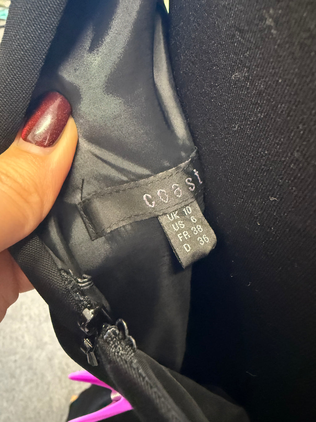 Coast black bow detail dress