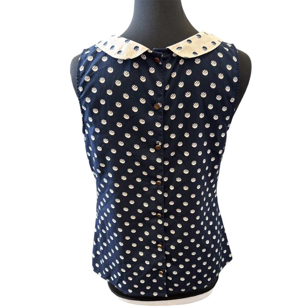 Oasis multi collar sleeveless button back blouse