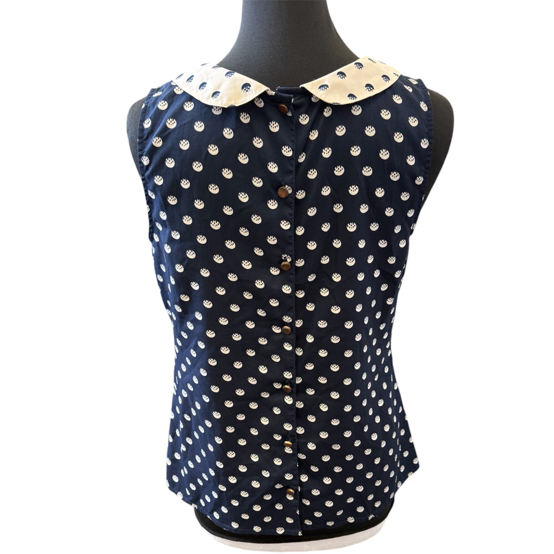 Oasis multi collar sleeveless button back blouse