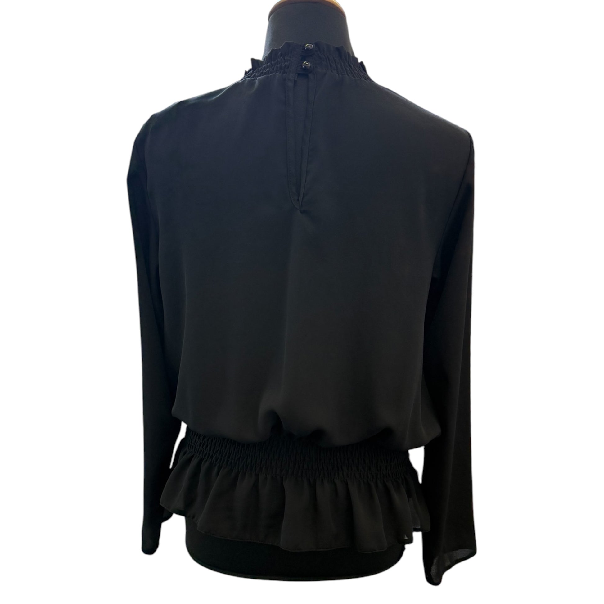 Select black high neck blouse