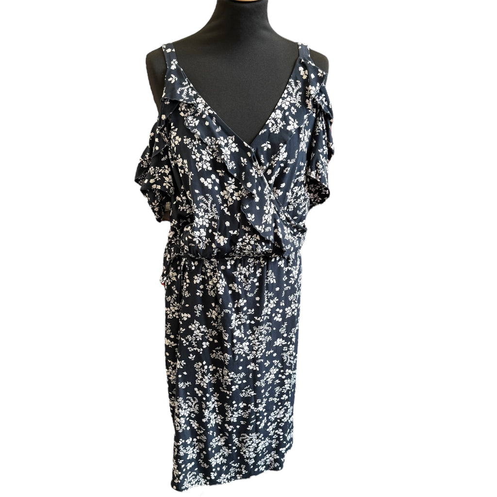 M&S floral cold shoulder dress