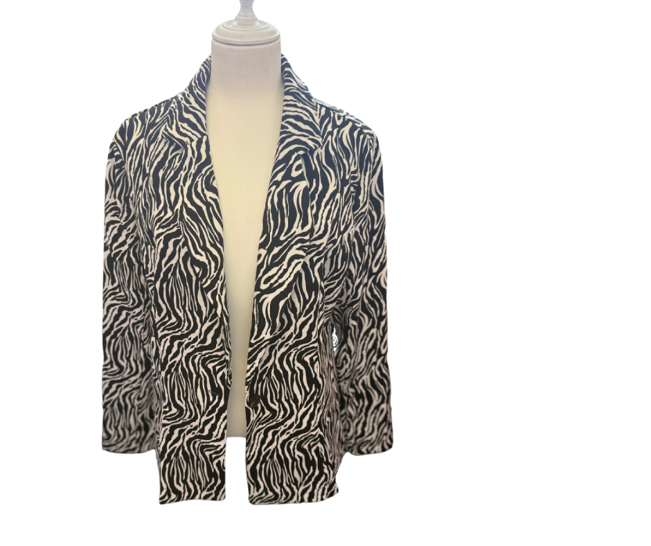Zebra print blazer
