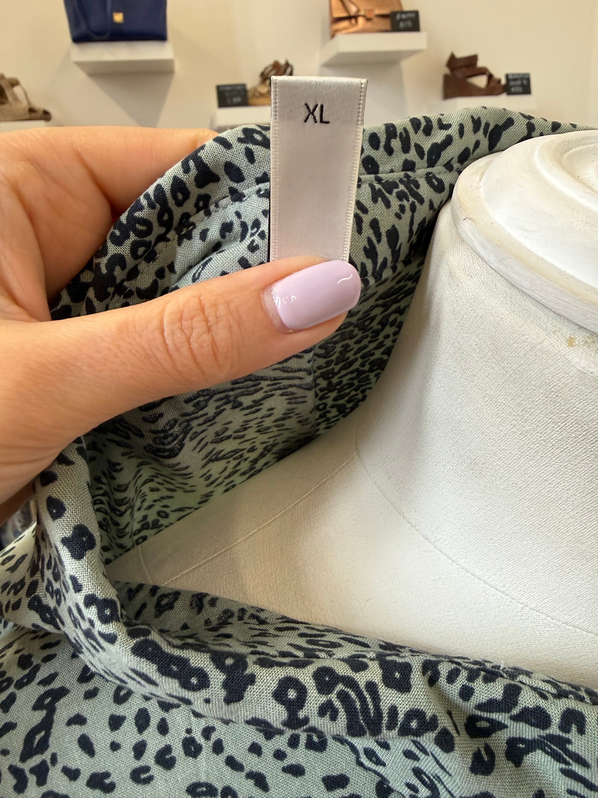Soya Concept animal print short sleeved tier midi dress
