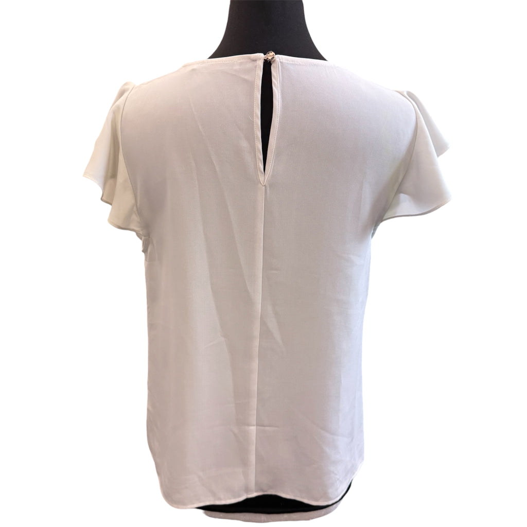 Oasis white frill blouse