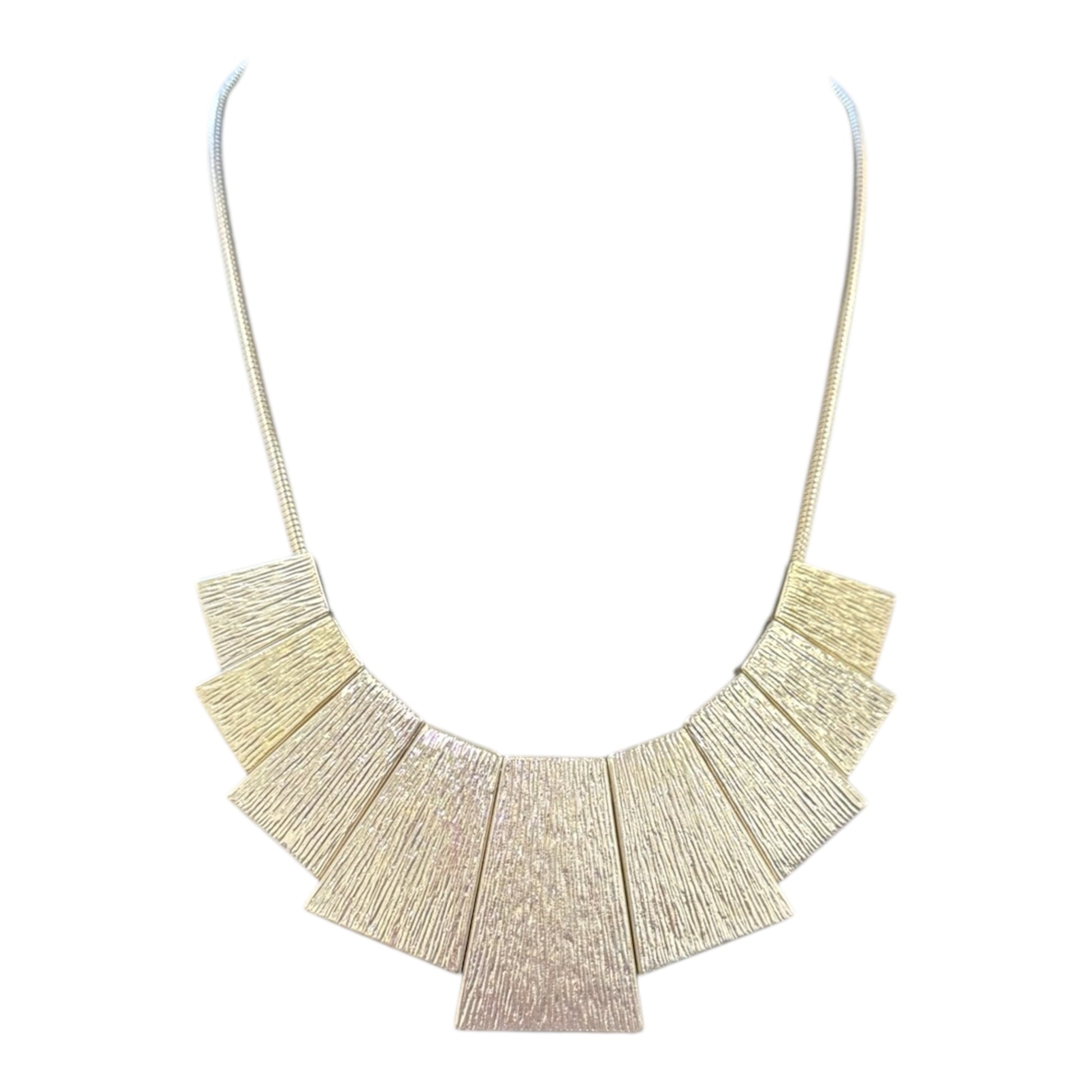 Silver dress necklace