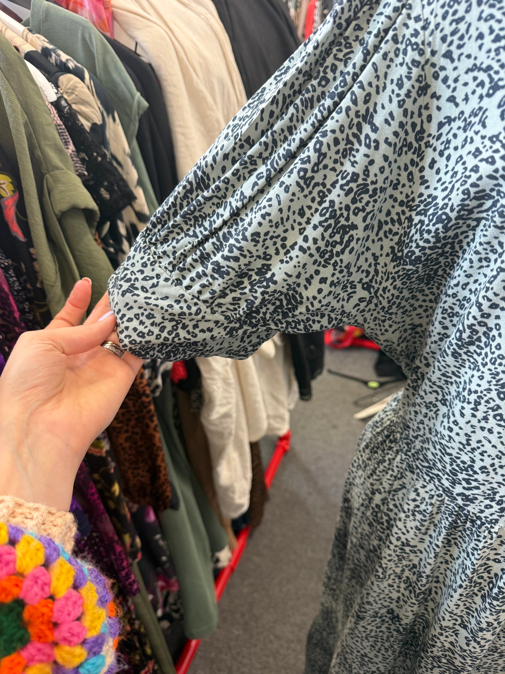 Soya Concept animal print short sleeved tier midi dress