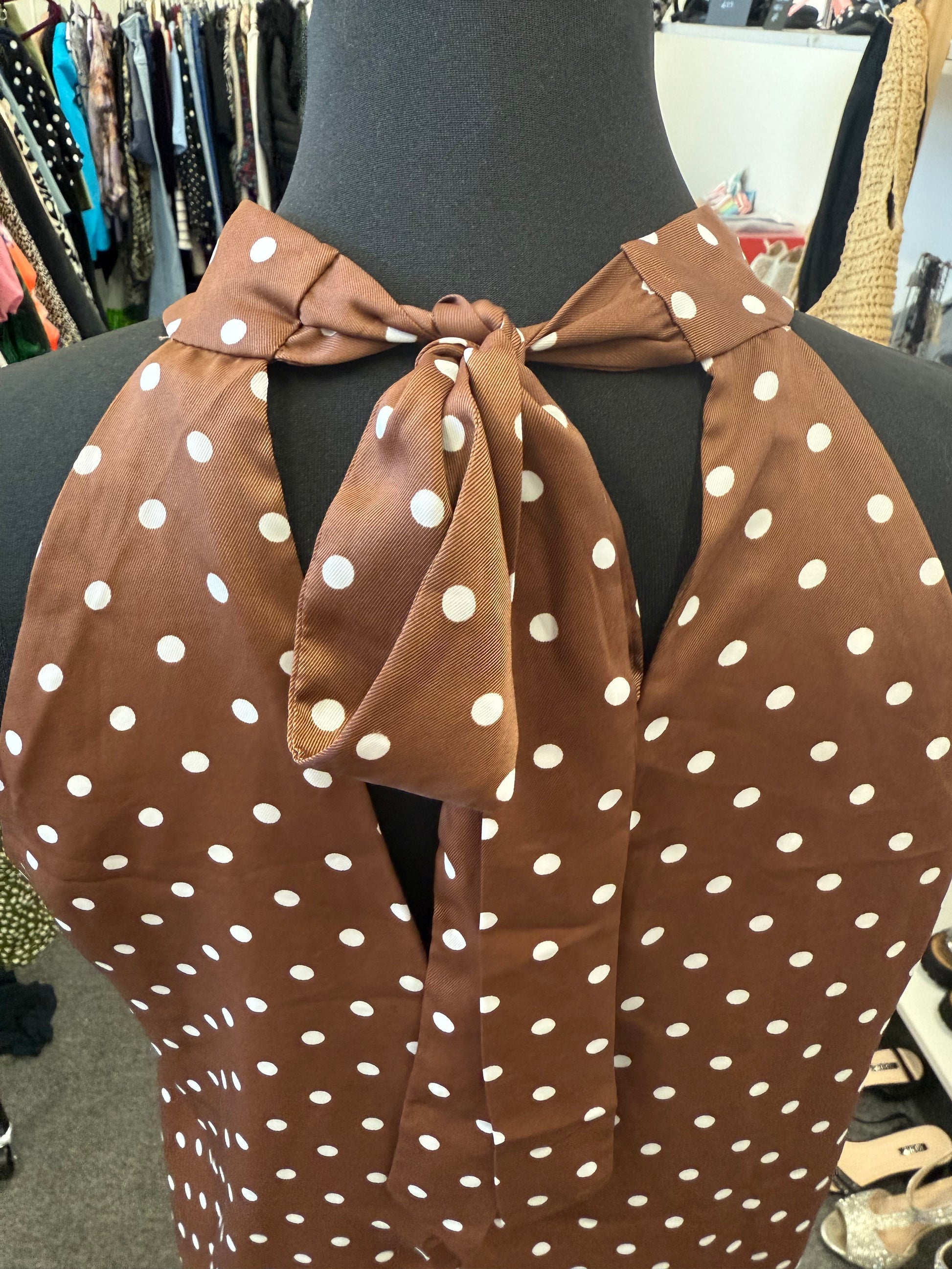 River Island polka dot halter neck top