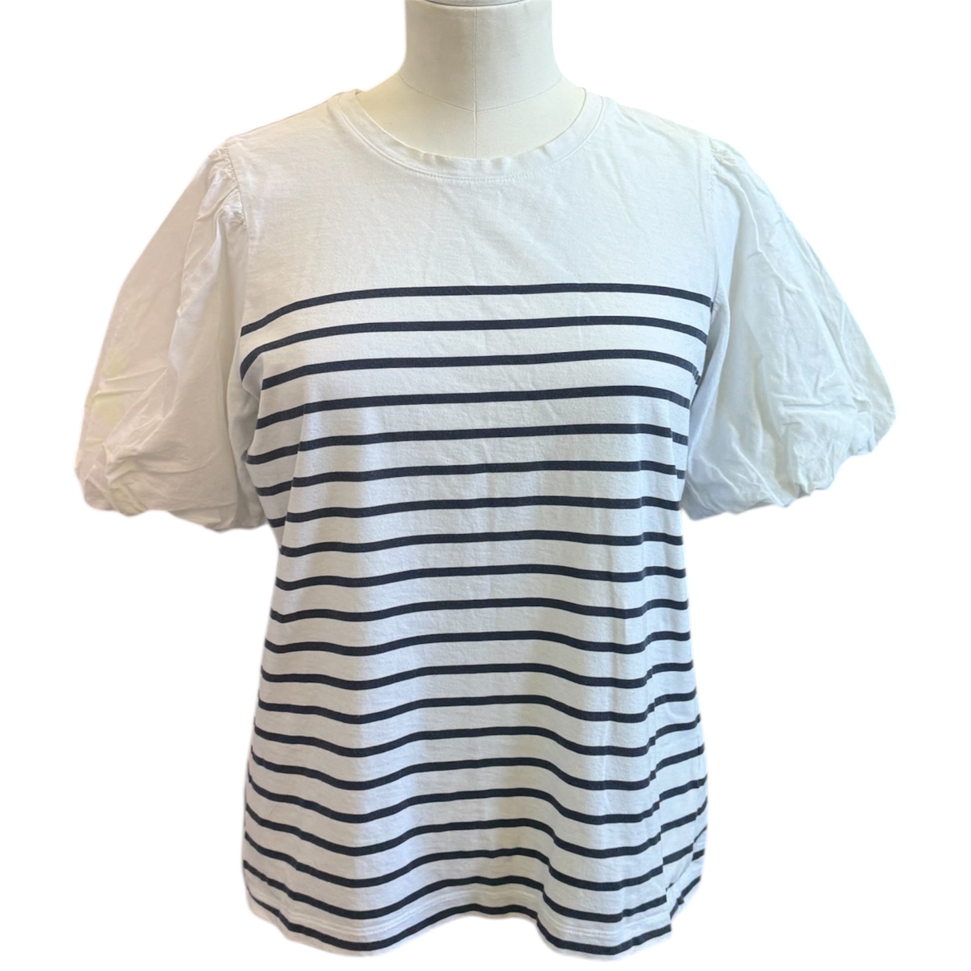 Mint Velvet stripe pouffe sleeve tee