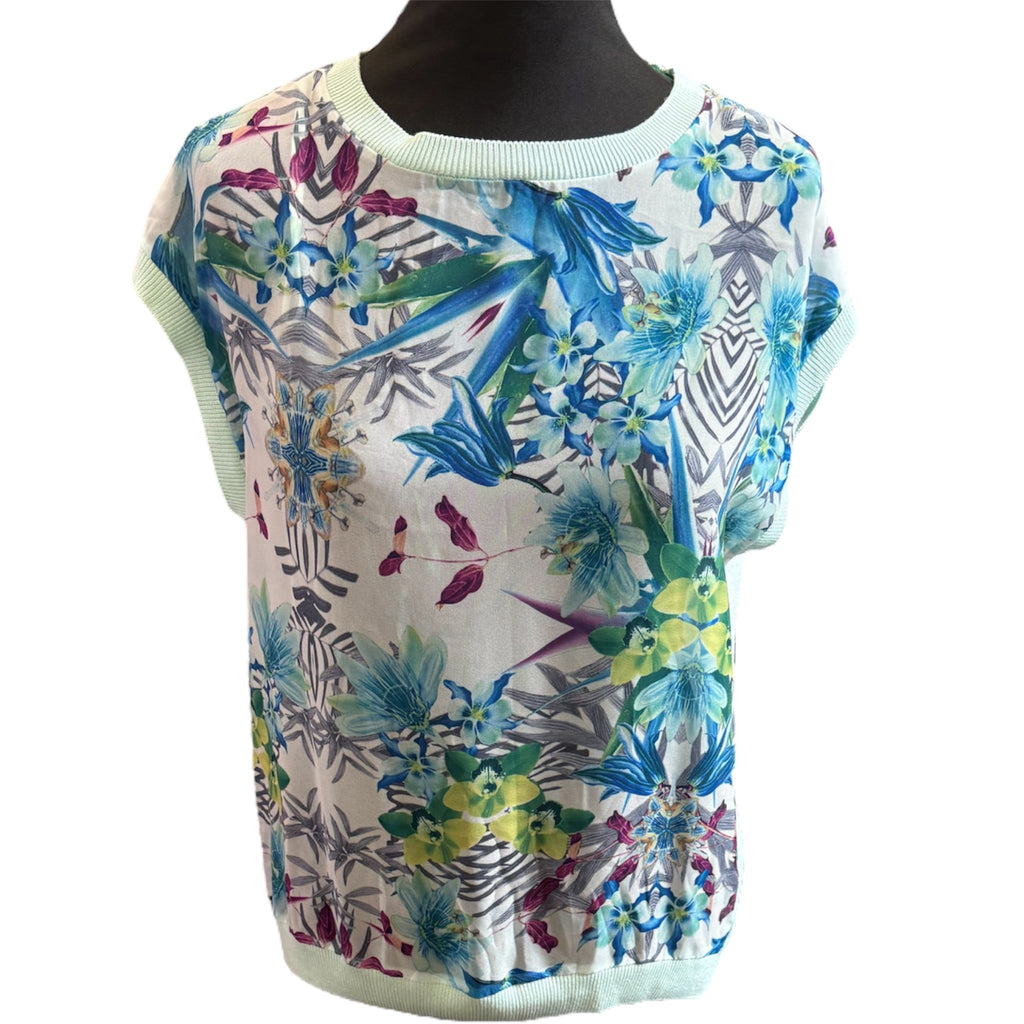 Dunnes floral sheer from knit top