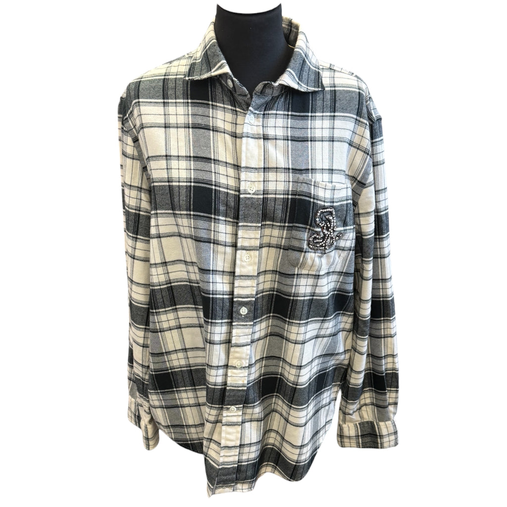 Ralph Lauren check diamanté detail shirt