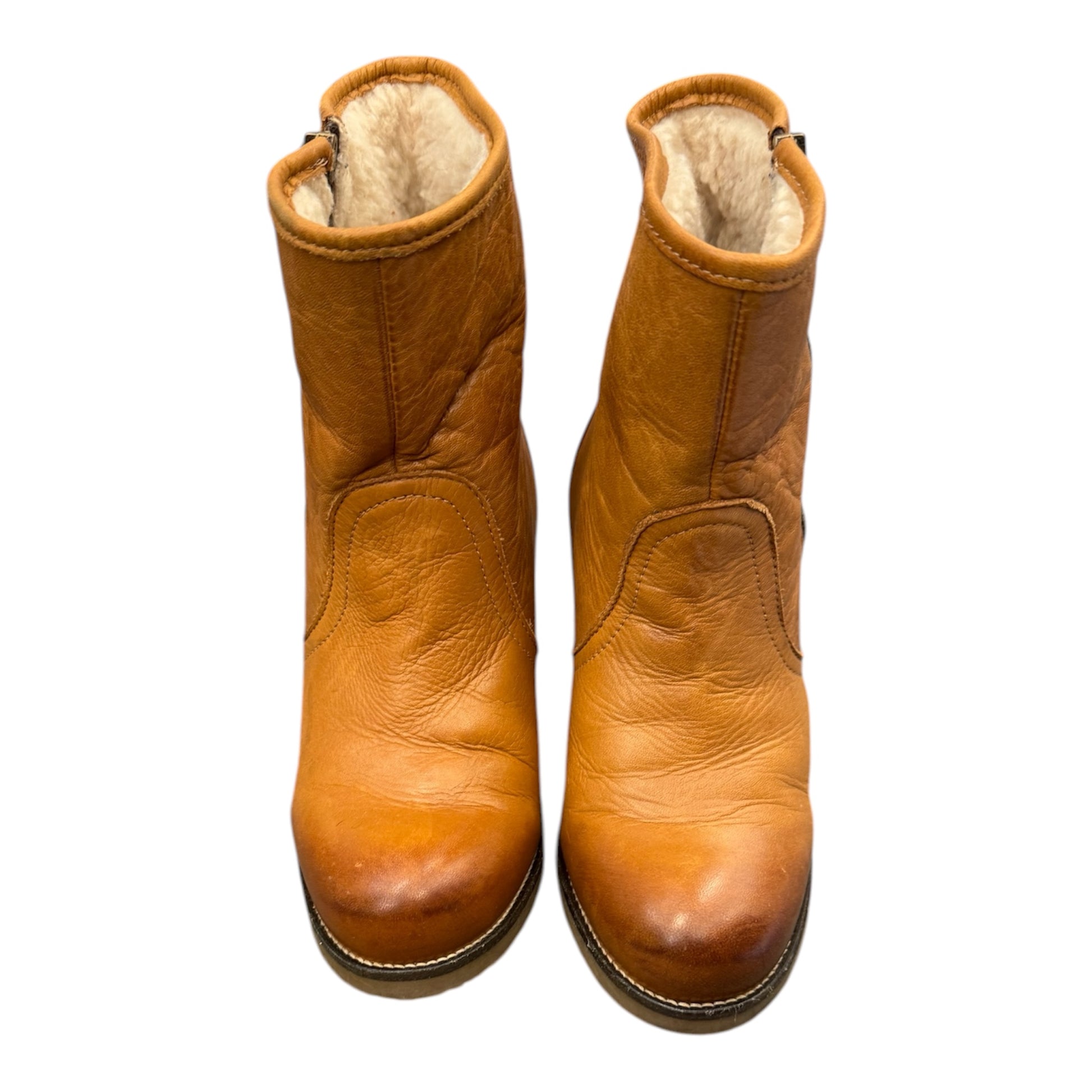 Dune faux fur lined wedge boots