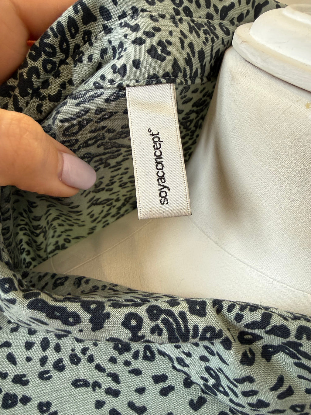 Soya Concept animal print short sleeved tier midi dress