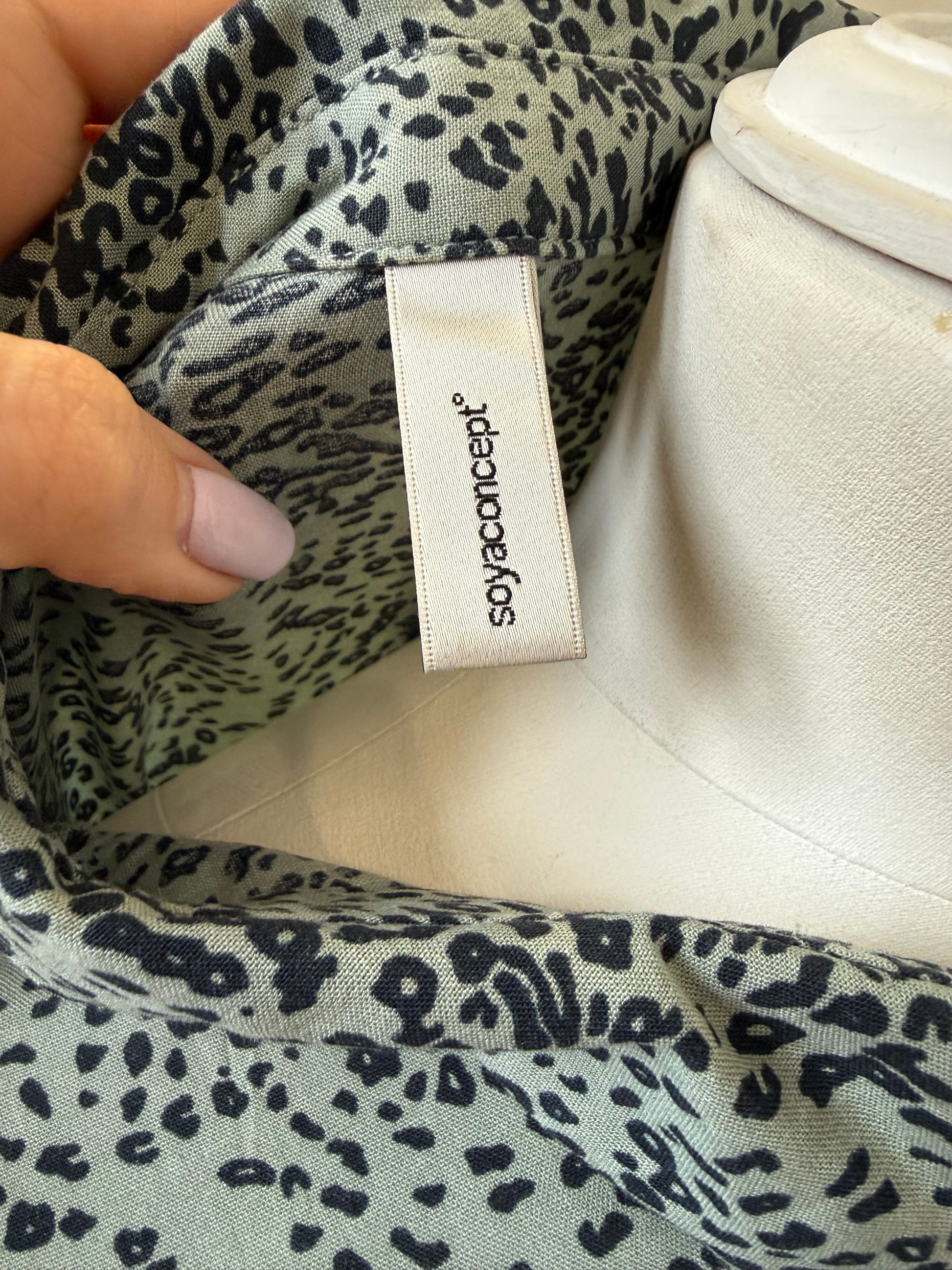 Soya Concept animal print short sleeved tier midi dress