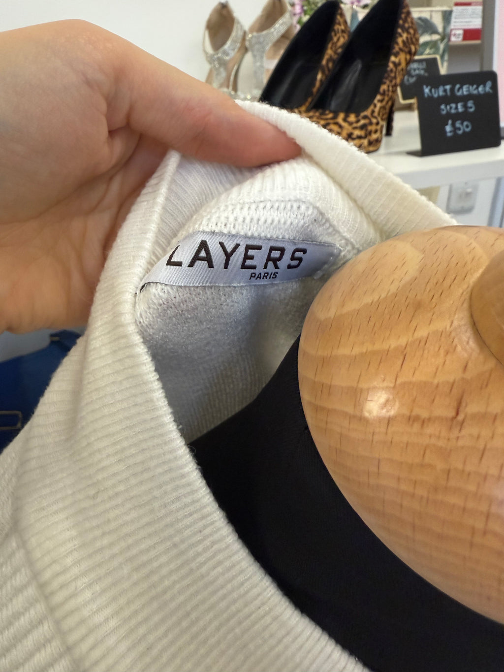 Layers fur detail sleeve jumper