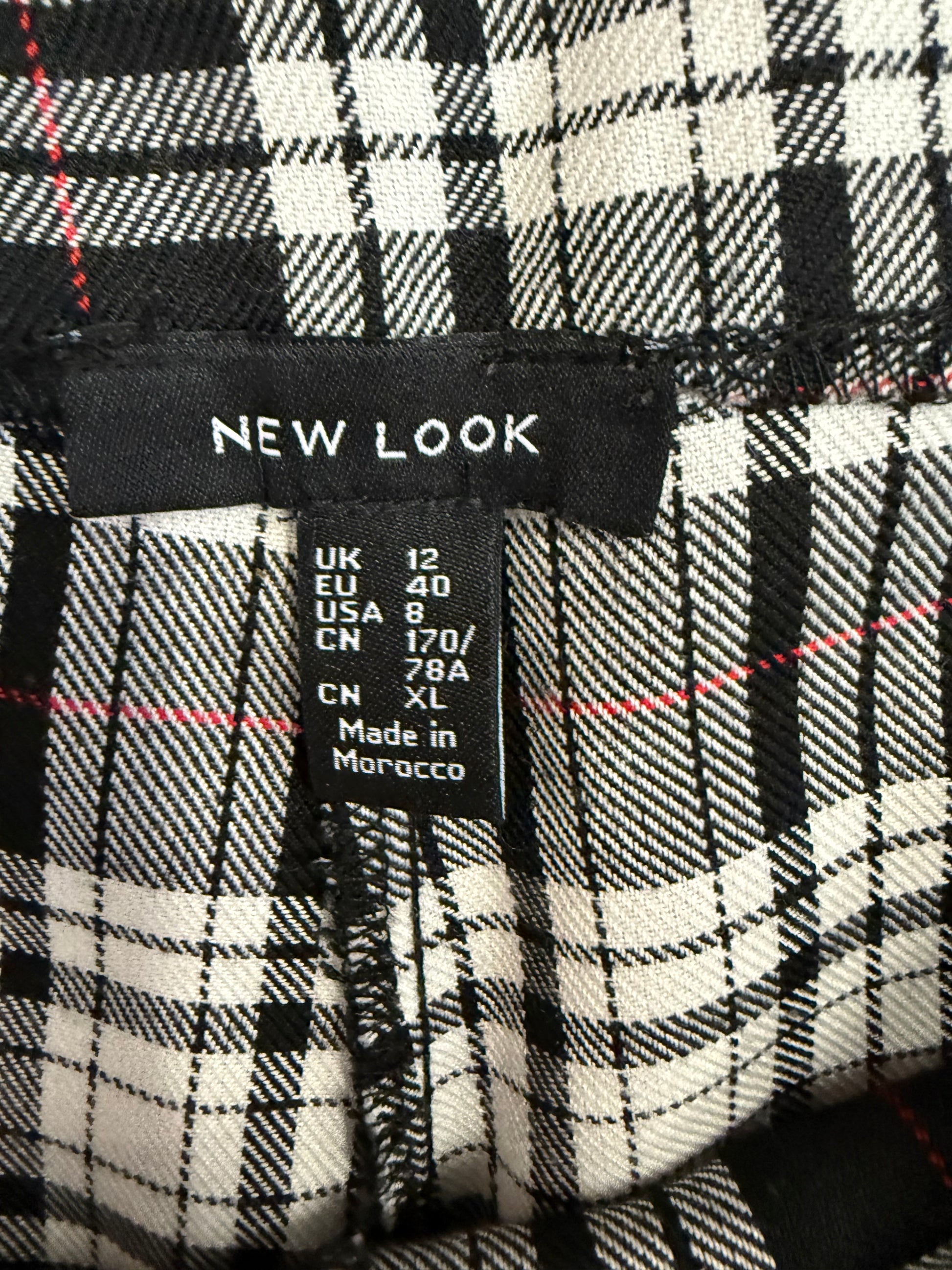 New Look tartan tapered trousers