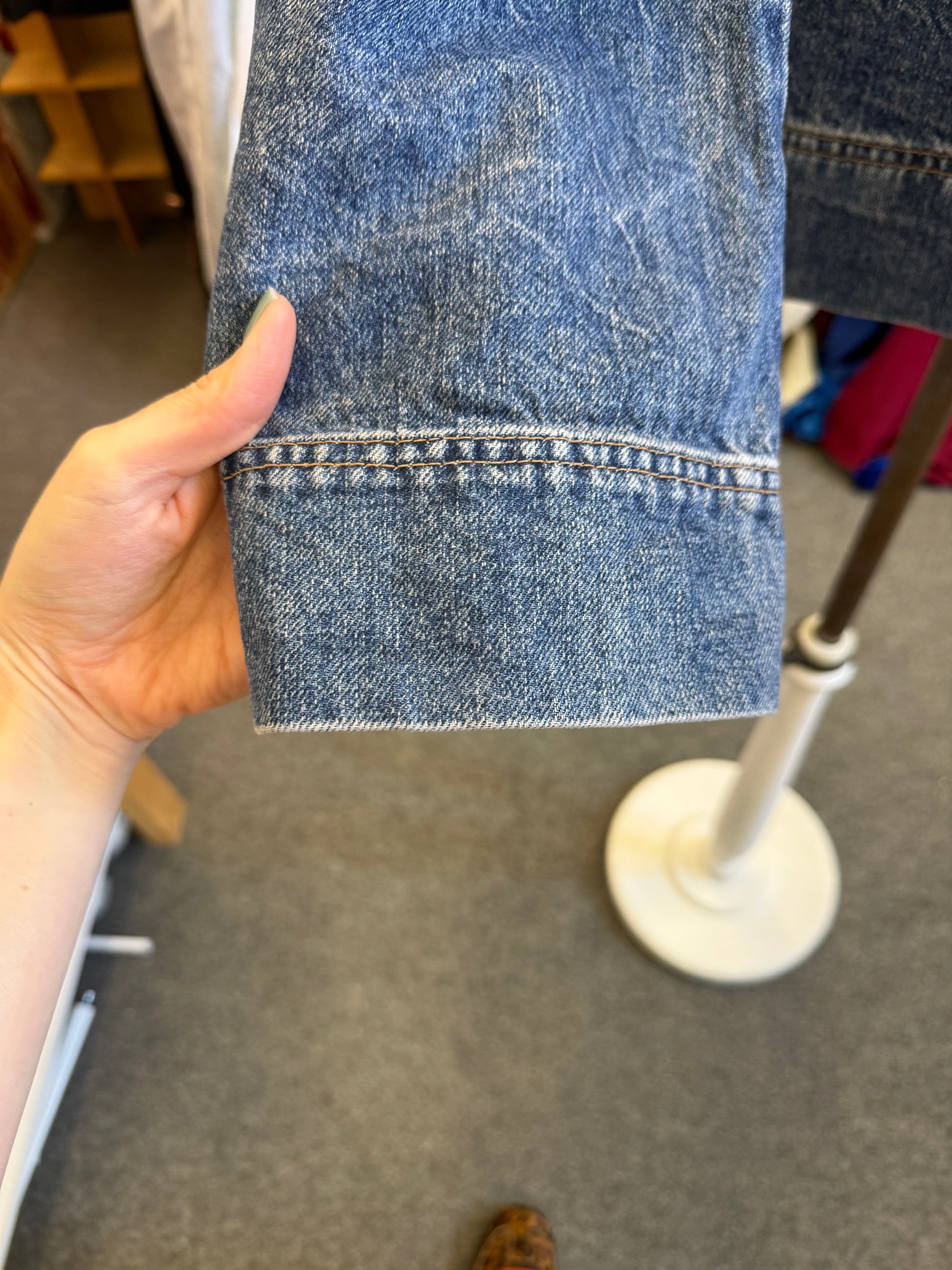 Object denim wide sleeve top