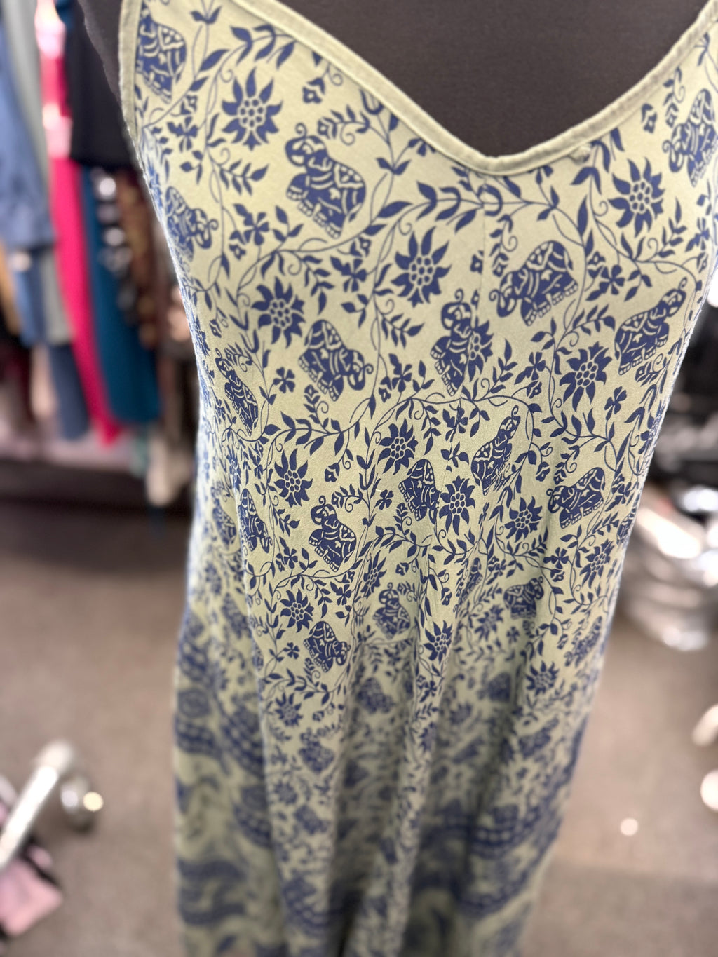 Elephant print loose fitting dress