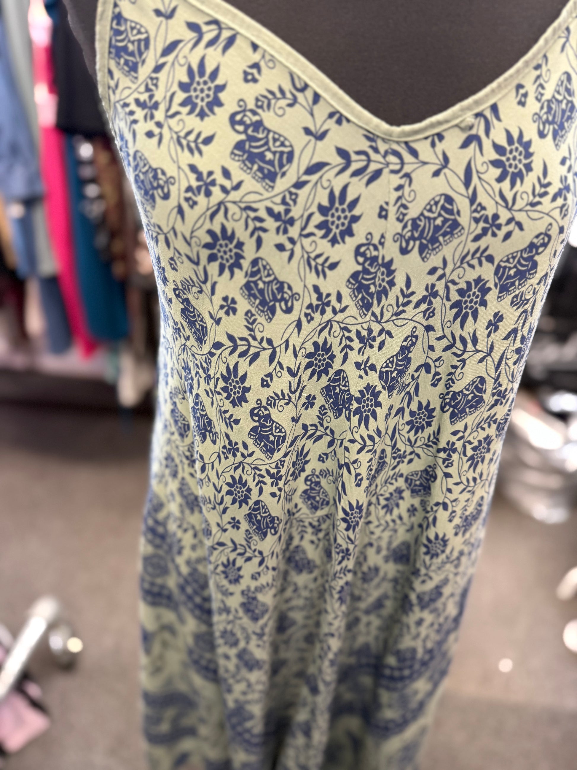 Elephant print loose fitting dress