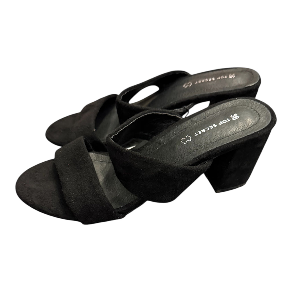 Top Secret black block heel sandals