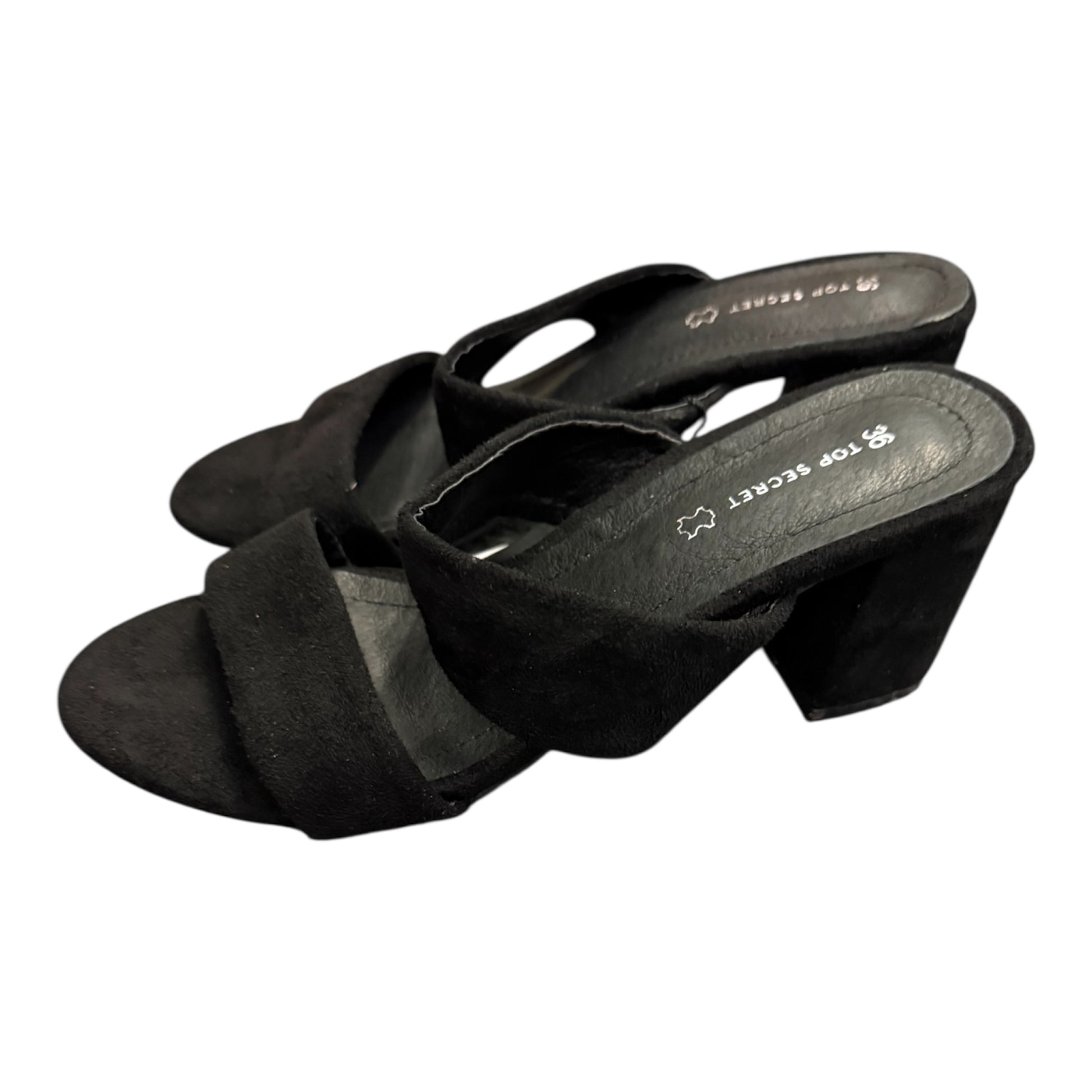 Top Secret black block heel sandals