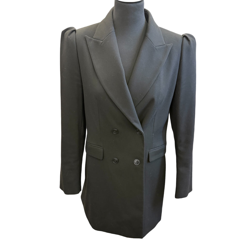 Zara black fitted longline blazer