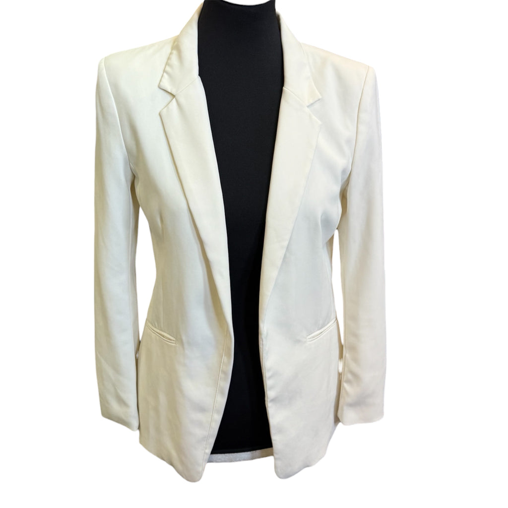 H&M white fitted blazer