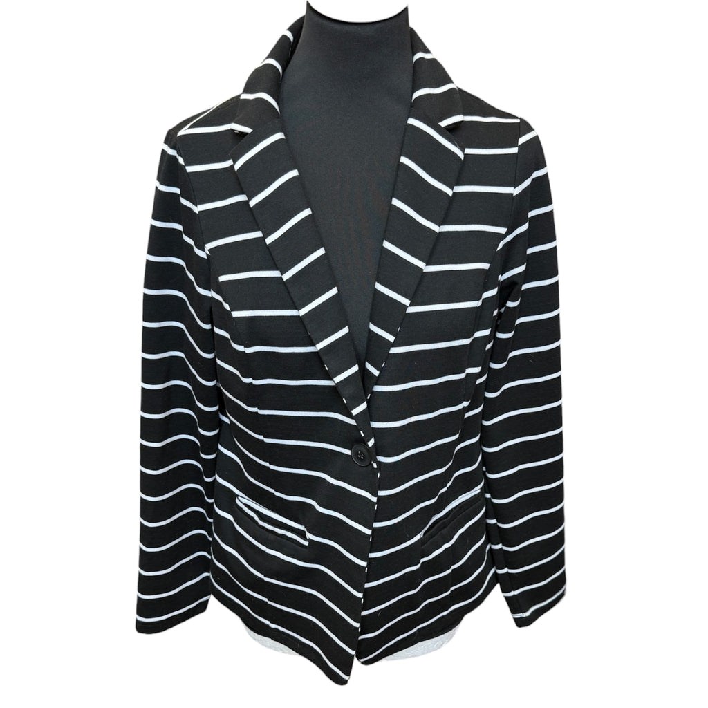 George black and white stripe fitted jacket