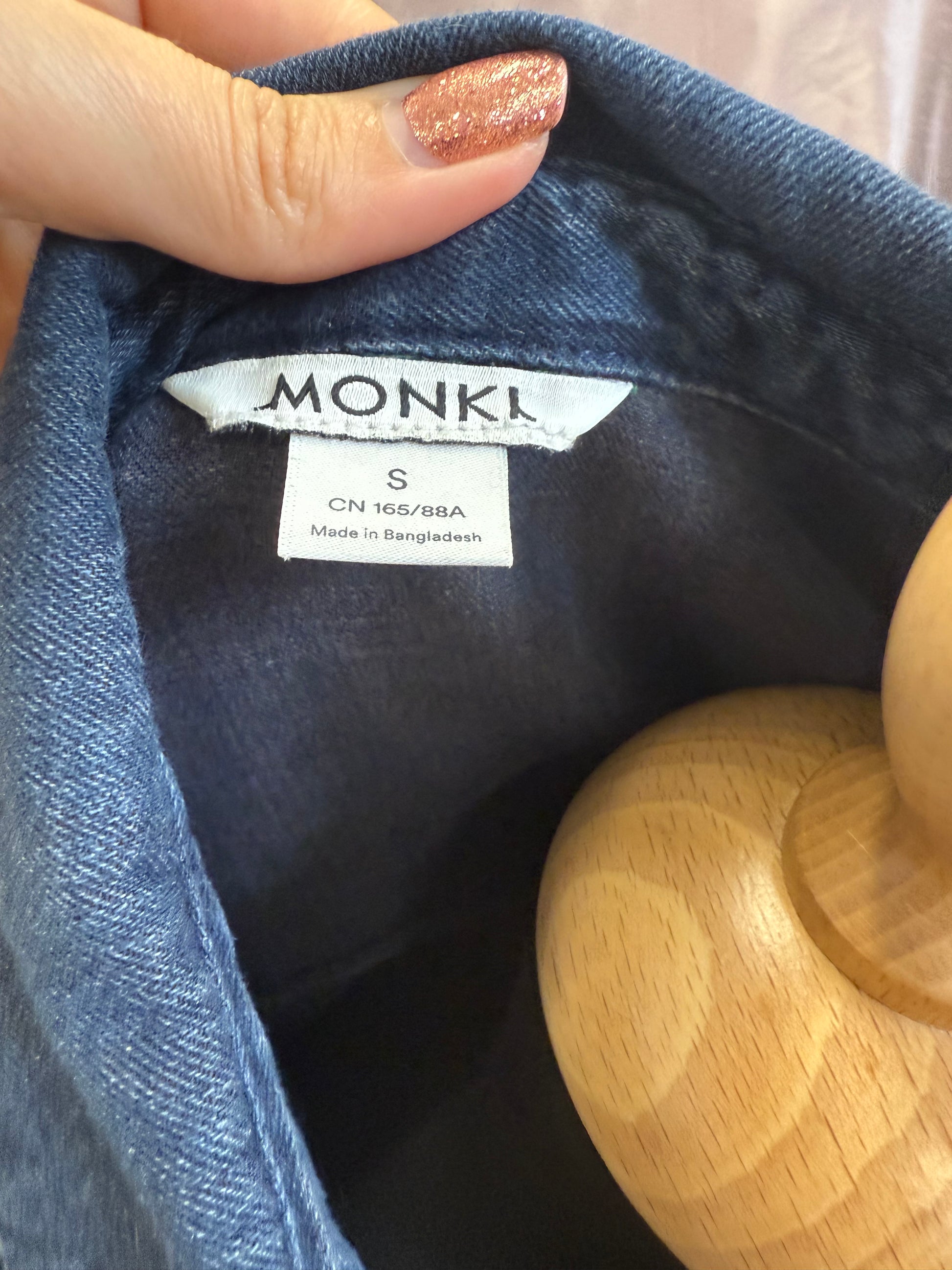 Monki oversize denim dress with pockets