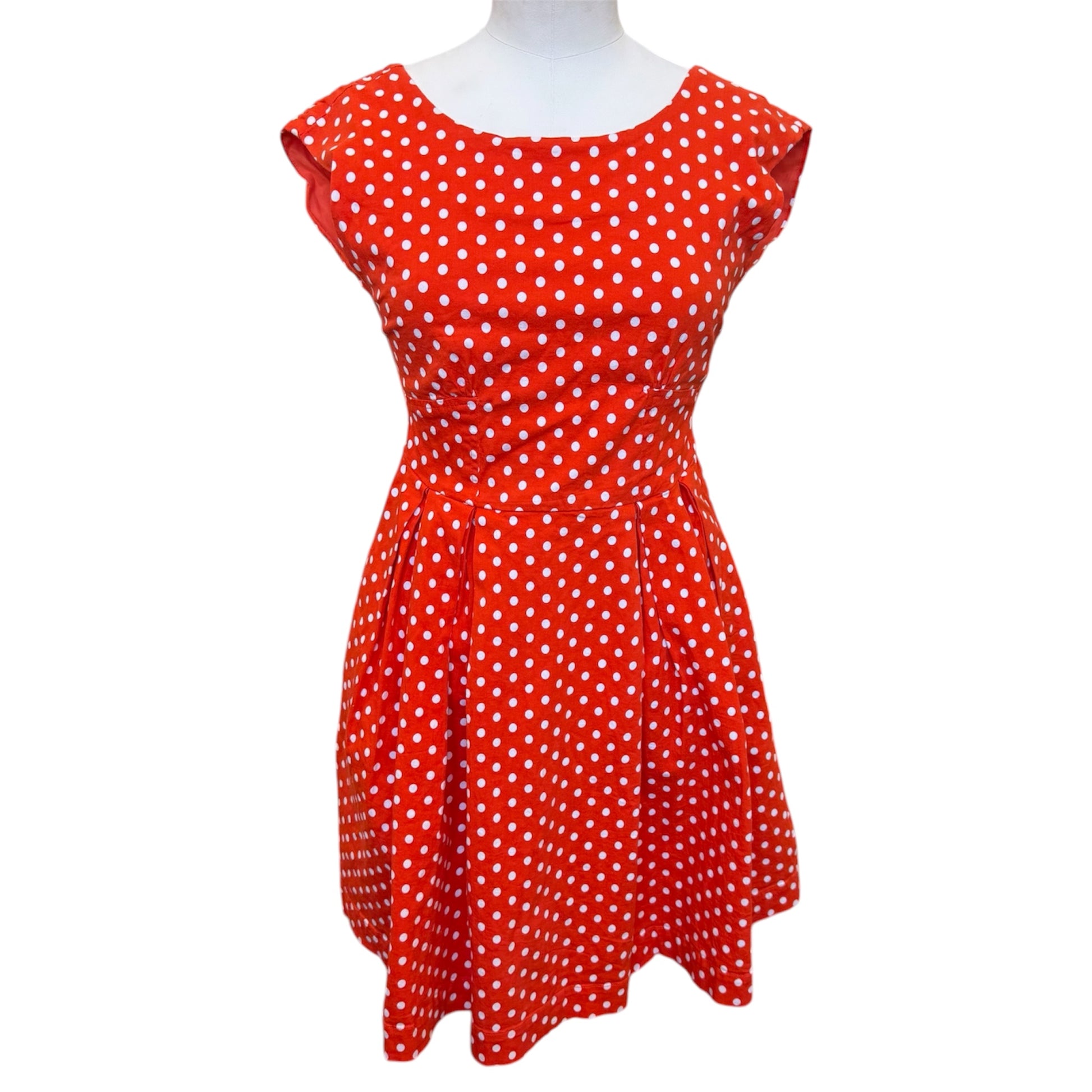 Louche polka dot skater style dress